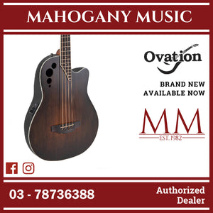 Ovation Applause AEB4-7S E-Acoustic Bass Mid Cutaway 4-string Vintage Varnish Satin