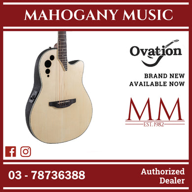 Ovation Applause AE44-4S E-Acoustic Guitar Mid Cutaway Natural Satin