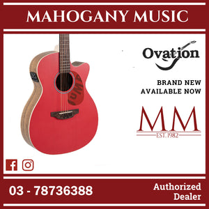 Ovation Applause AEO-69-R E-Acoustic Guitar Jump OM Cutaway Electro Lipstick