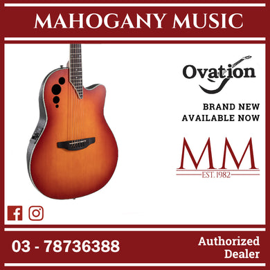 Ovation Applause AE48-1I E-Acoustic Guitar Super Shallow Cutaway Honeyburst Satin