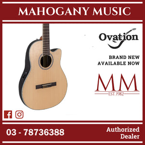 Ovation Applause AB24CS-4S E-Acoustic classical guitar Mid Cutaway Nylon Natural Satin