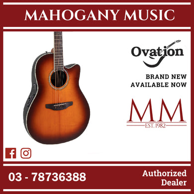 Ovation CS24-1-G E-Acoustic Guitar Celebrity CS Standard Mid Cutaway Bowl Sunburst