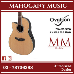 Ovation CS24L-4-G E-Acoustic Guitar Celebrity CS Standard Mid Cutaway Lyrachord Natural