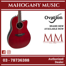 Ovation CS24-RR-G E-Acoustic Guitar Celebrity CS Standard Mid Cutaway Ruby Red