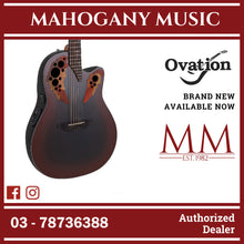 Ovation CE44-RRB-G E-Acoustic Guitar Celebrity Elite Mid Cutaway Reverse Red Burst