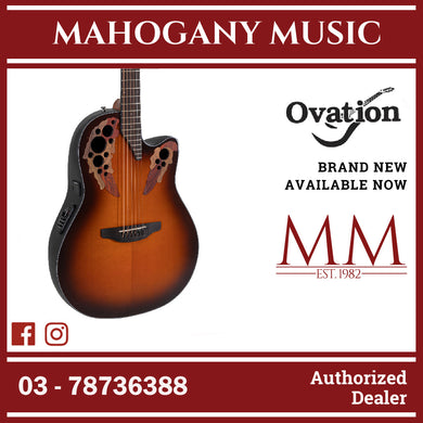 Ovation CE44-1-G E-Acoustic Guitar Celebrity Elite Mid Cutaway Sunburst