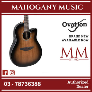 Ovation CS24P-ABLKW-G E-Acoustic Guitar Celebrity Standard Plus Mid Cutaway Blackwood Burst