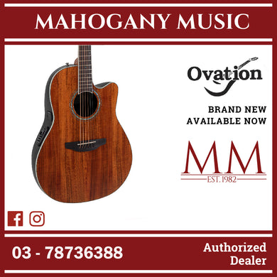 Ovation CS24P-FKOA-G E-Acoustic Guitar Celebrity Standard Plus Mid Cutaway Figured Koa