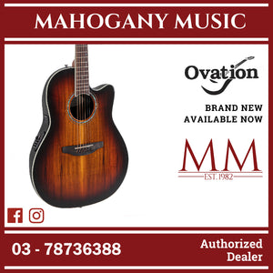 Ovation CS28P-KOAB-G E-Acoustic Guitar Celebrity Standard Plus Super Shallow Koa Burst