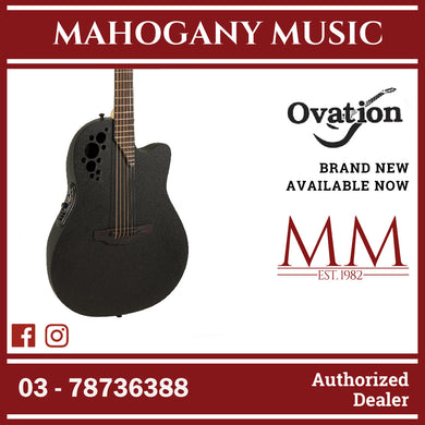 Ovation 1868TX-5-G E-Acoustic Guitar Elite TX Super Shallow Black Textured