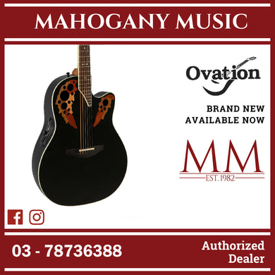 Ovation 2778AX-5-G E-Acoustic Guitar Standard Elite Deep Contour Cutaway Black