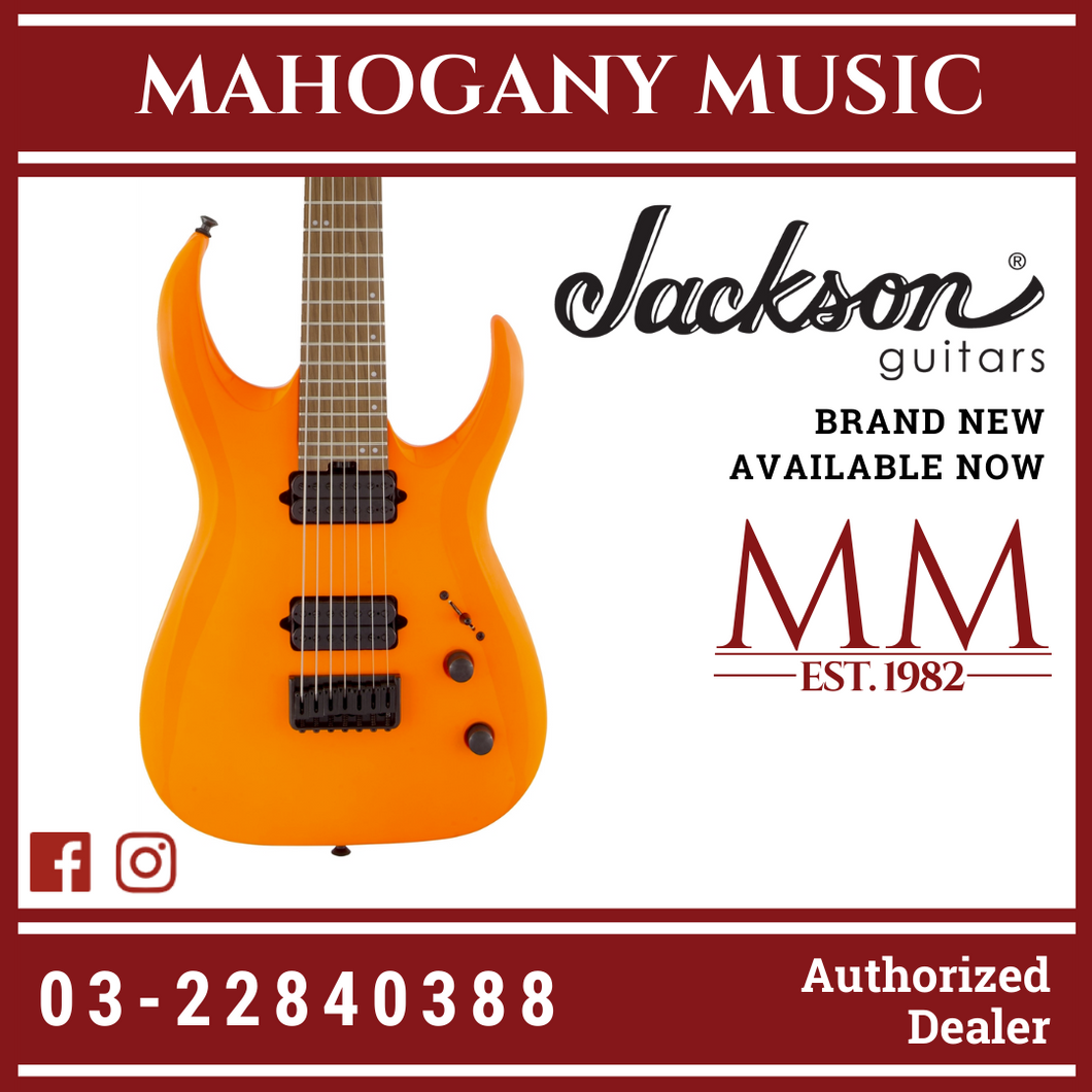 Jackson Pro Series Signature Misha Mansoor Juggernaut HT7 Electric Guitar, Neon Orange