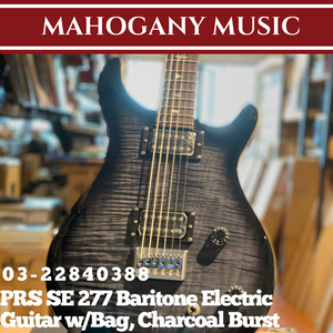 PRS SE 277 Baritone Electric Guitar w/Bag, Charcoal Burst