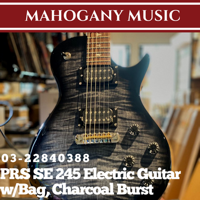PRS SE 245 Electric Guitar w/Bag, Charcoal Burst
