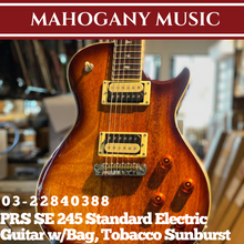 PRS SE 245 Standard Electric Guitar w/Bag, Tobacco Sunburst