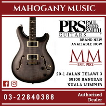 PRS SE Hollowbody II Electric Guitar w/Case, Charcoal Burst