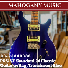 PRS SE Standard 24 Electric Guitar w/Bag, Translucent Blue