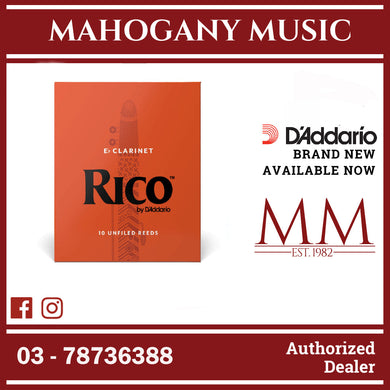 Rico by D'Addario RBA1015 Eb Clarinet Reeds, Strength 1.5 ,10-Pack
