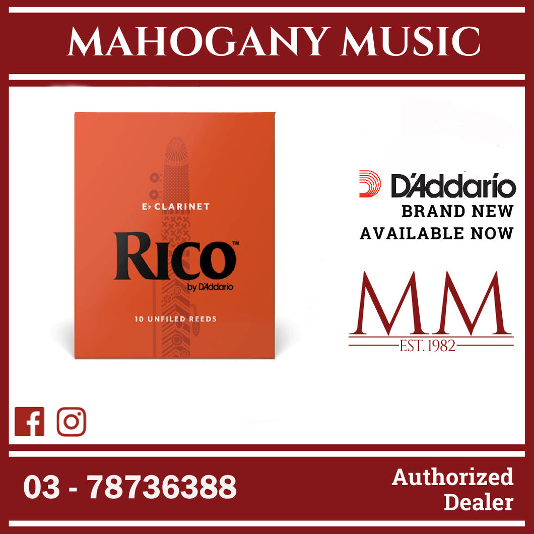 Rico by D'Addario RBA1015 Eb Clarinet Reeds, Strength 1.5 ,10-Pack