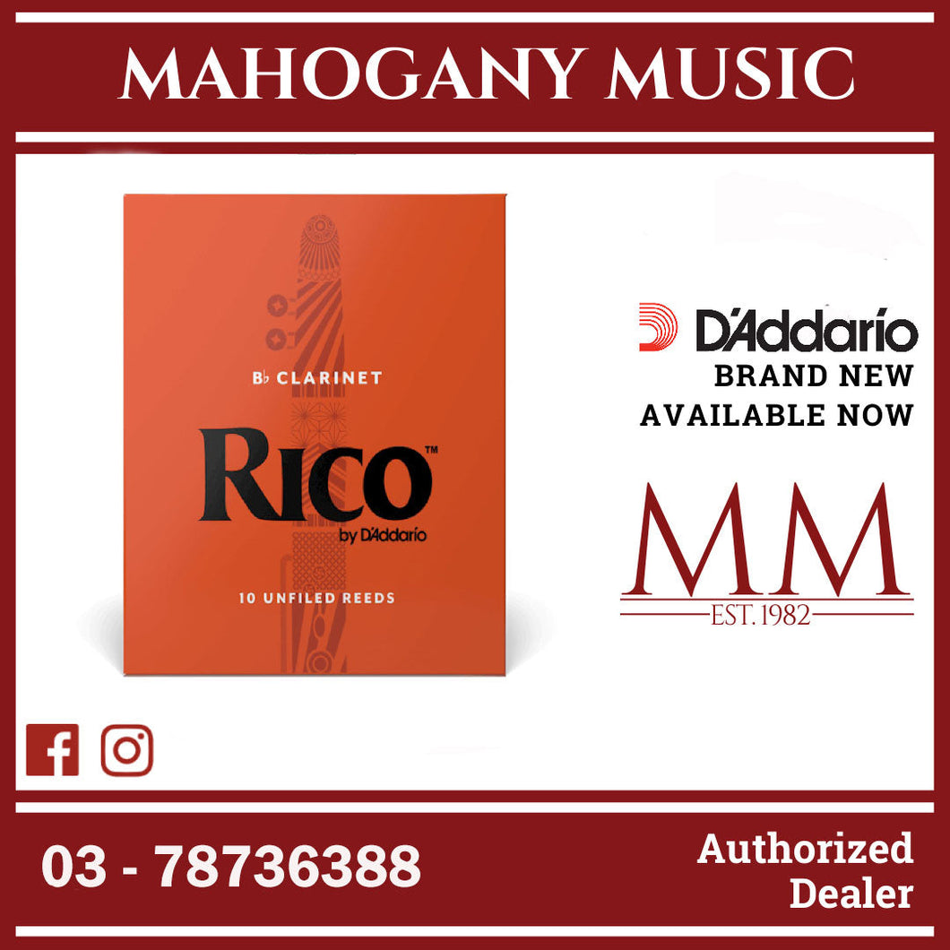 Rico by D'Addario RCA1030 Bb Clarinet Reeds, Strength 3.0, 10-Pack