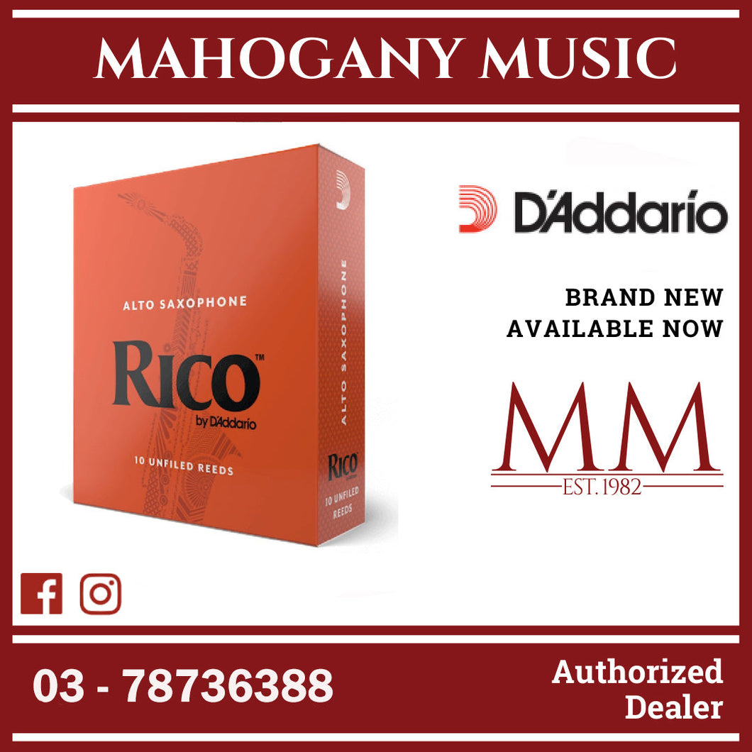 Rico by D’Addario RJA1015 Alto Saxophone Reeds, Strength 1.5, 10-pack