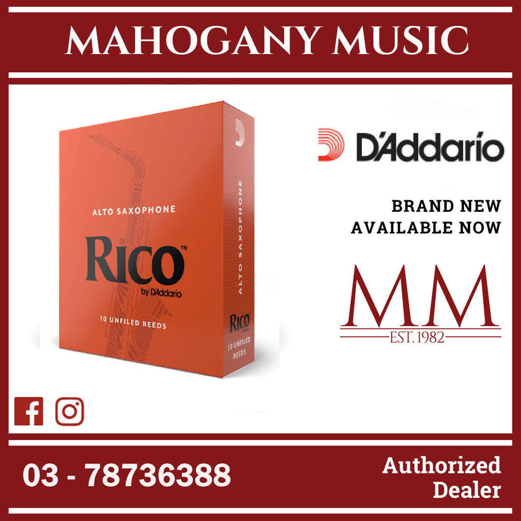 Rico by D’Addario RJA1035 Alto Saxophone Reeds, Strength 3.5, 10-Pack
