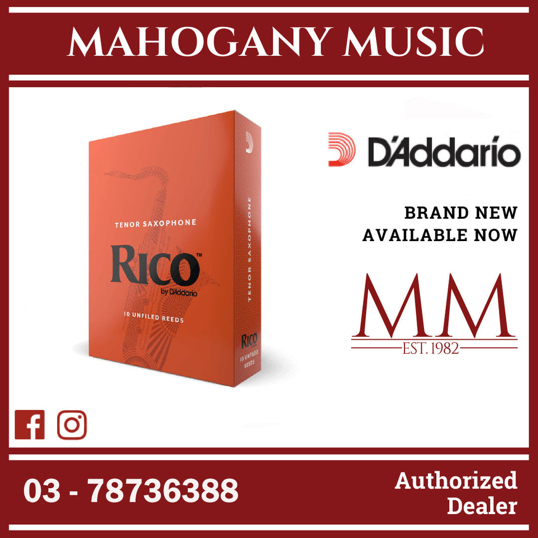 Rico by D’Addario RKA1020 Tenor Saxophone Reeds, Strength 2.0, 10-Pack