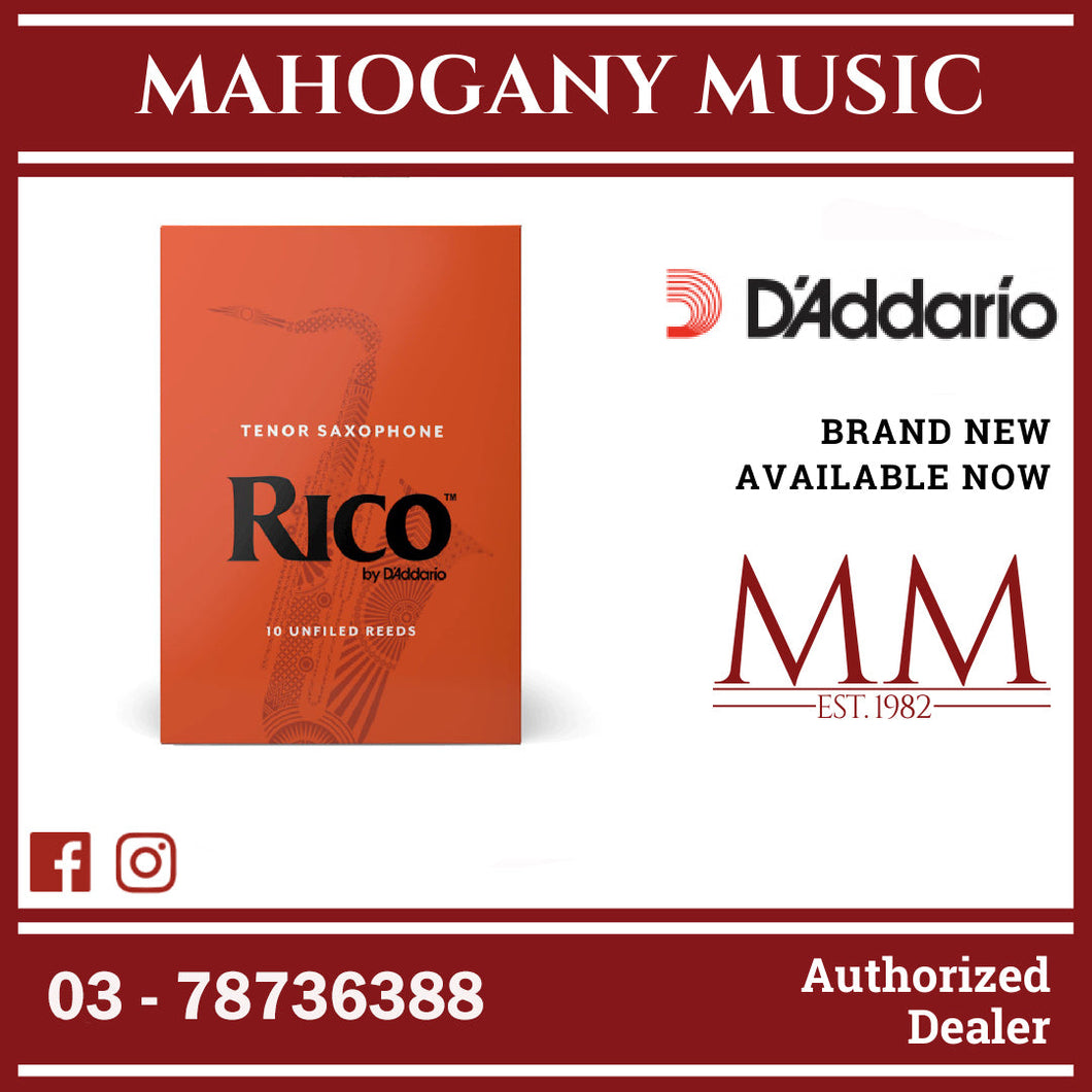 Rico by D’Addario RKA1035 Tenor Saxophone Reeds, Strength 3.5, 10-Pack