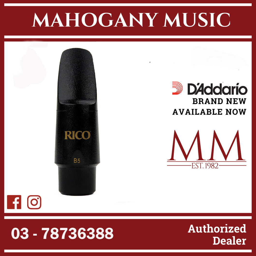 Rico by D'Addario RRGMPCSSXB5 Graftonite Soprano Saxophone Mouthpieces, Medium Chamber, B5