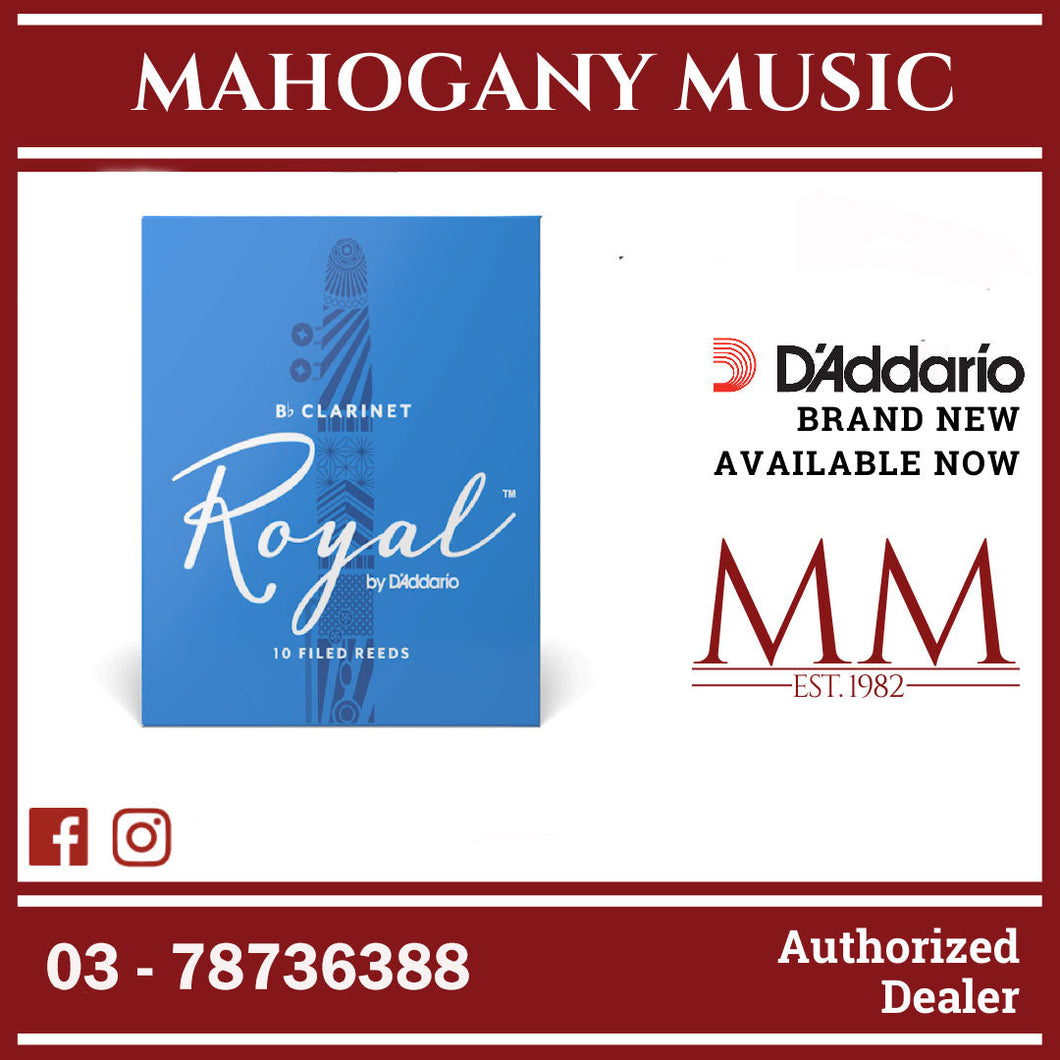 Royal By D'Addario RCB1040 Bb Clarinet Reeds, Strength 4.0, 10-Pack