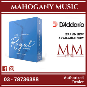 Royal By D’Addario RJB1025 Alto Saxophone Reeds, Strength 2.5, 10-Pack