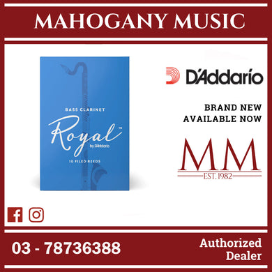 Royal by D’Addario REB1030 Bass Clarinet Reeds, Strength 3.0, 10-Pack