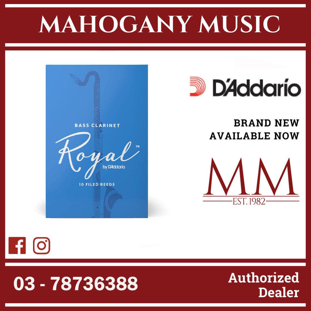 Royal by D’Addario REB1030 Bass Clarinet Reeds, Strength 3.0, 10-Pack