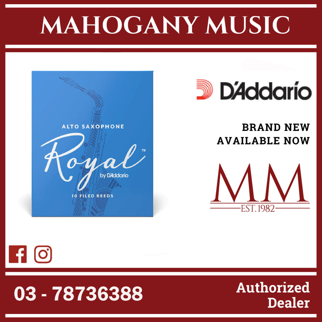 Royal by D’Addario RJB1040 Alto Saxophone Reeds, Strength 4.0, 10-Pack
