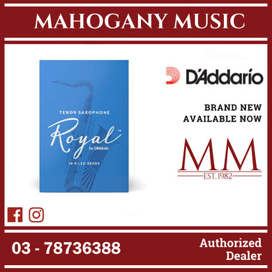 Royal by D’Addario RKB1030 Tenor Saxophone Reeds, Strength 3.0, 10-Pack
