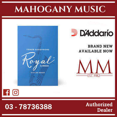 Royal by D’Addario RKB1035 Tenor Saxophone Reeds, Strength 3.5, 10-Pack