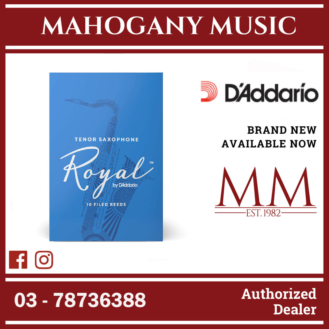 Royal by D’Addario RKB1035 Tenor Saxophone Reeds, Strength 3.5, 10-Pack