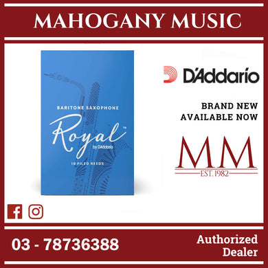 Royal by D’Addario RLB1020 Baritone Saxophone Reeds, Strength 2.0, 10-Pack