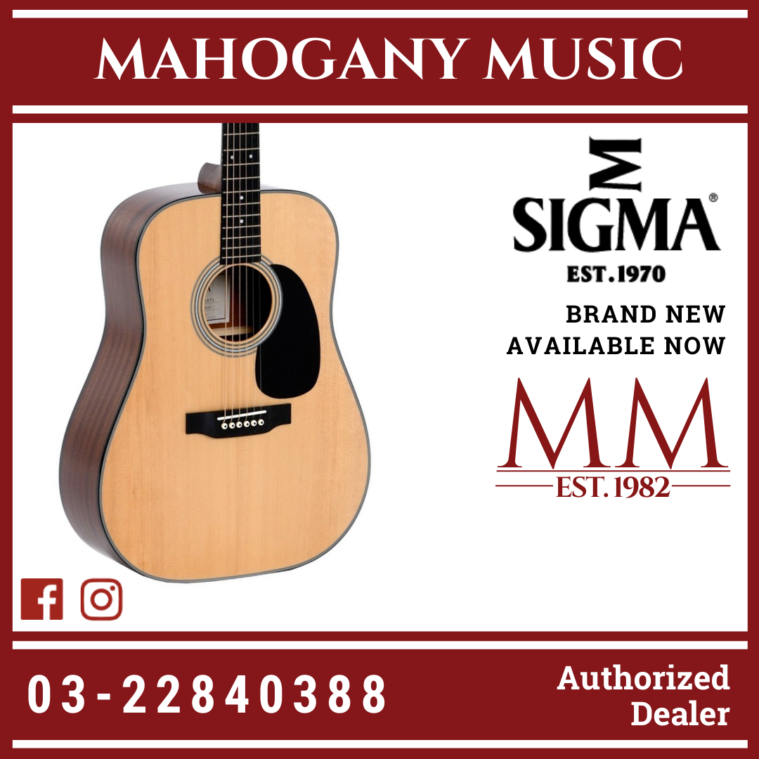 Sigma DM 1 Dreadnought Natural Acoustic Guitar Mahogany Music