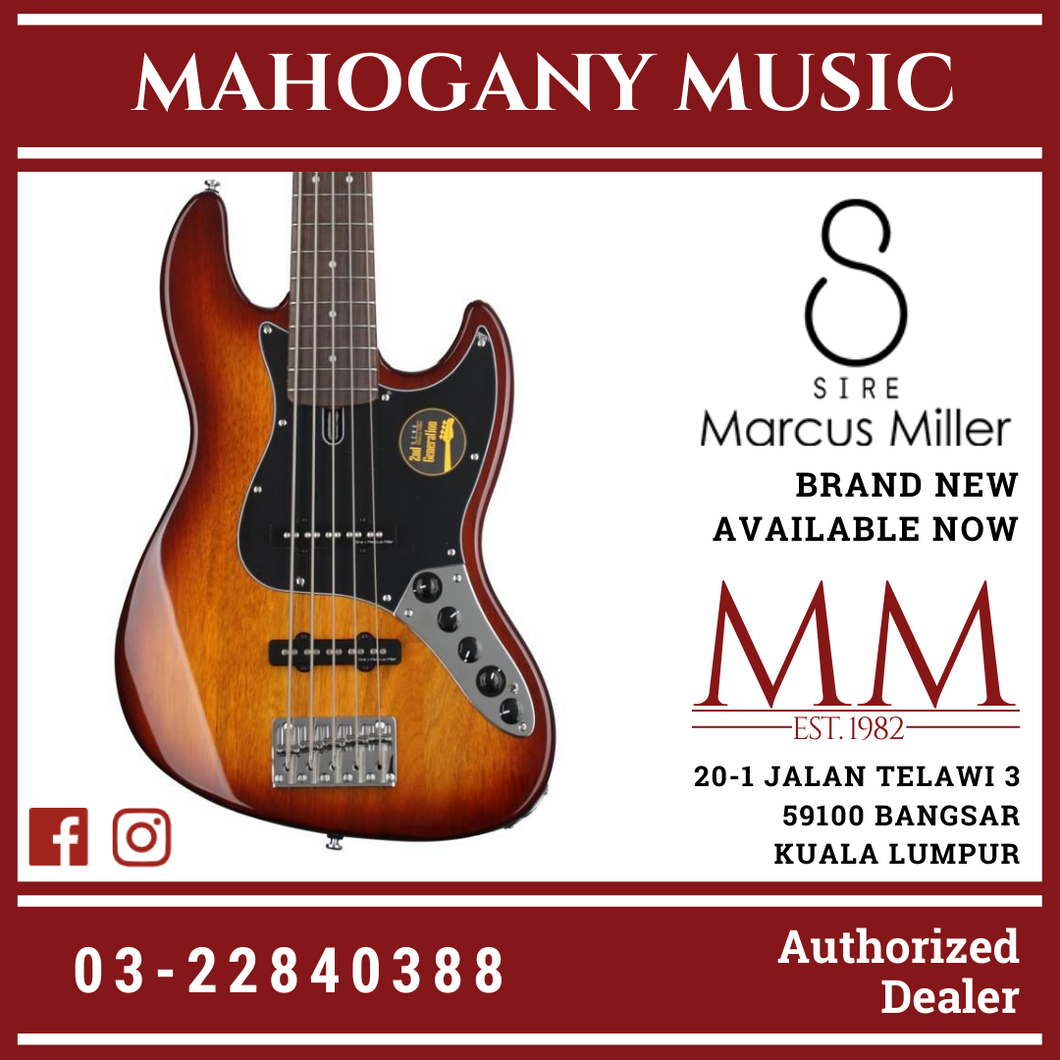 Sire Marcus Miller V3P 5 Strings Bass Guitar Tobacco Sunburst (2nd Generation)