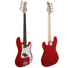 Aiersi Solid Basswood Body 4-String Precision Bass – STB150-RD (Red)