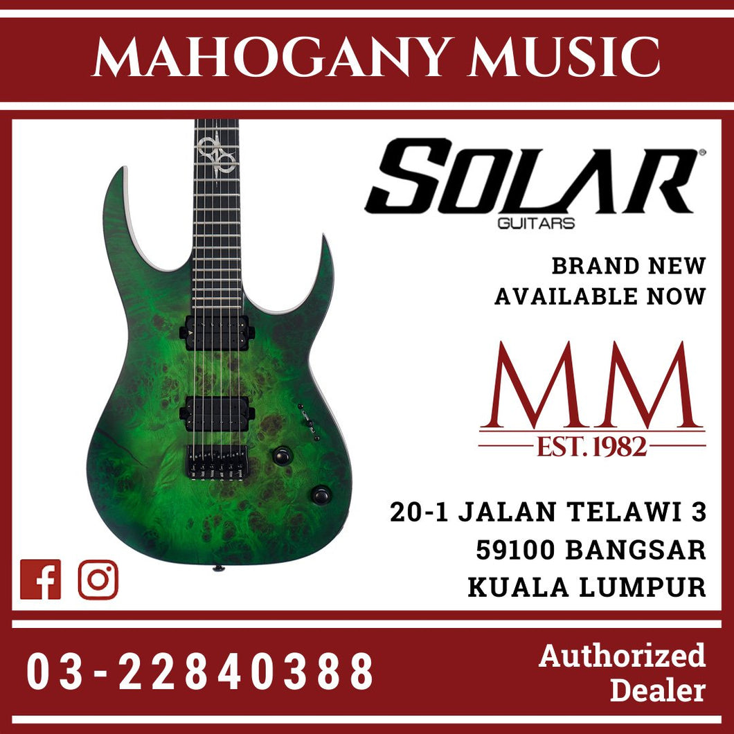 Solar S1.6HLB Lime Burst Matte Electric Guitar