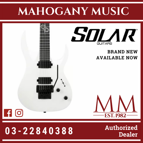 Solar A2.6FRW Floyd Rose White Matte Electric Guitar