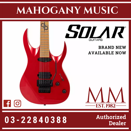 Solar AB1.6FRCAR Candy Apple Red Metallic Gloss FR Electric Guitar