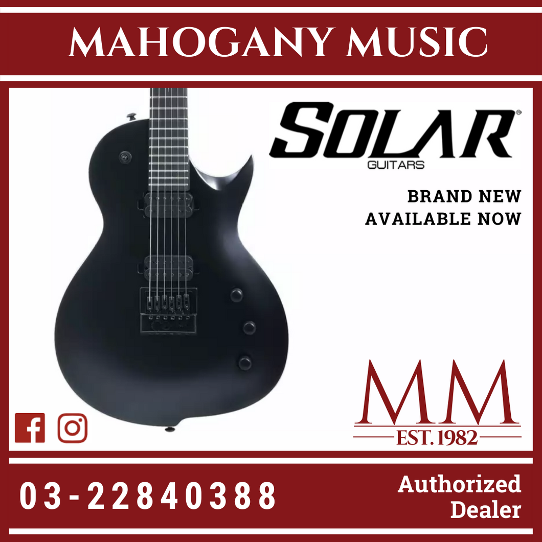 Solar GC1.6C Carbon Matte Black Electric Guitar