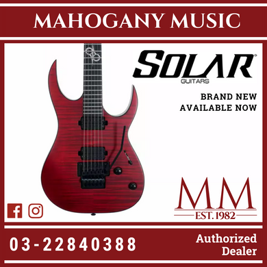 Solar S1.6FRFBR FM Flame Blood Red Matte Floyd Rose Electric Guitar