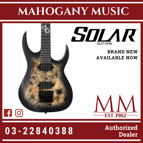 Solar S1.6PB-27 Baritone – Poplar Burst Matte Electric Guitar
