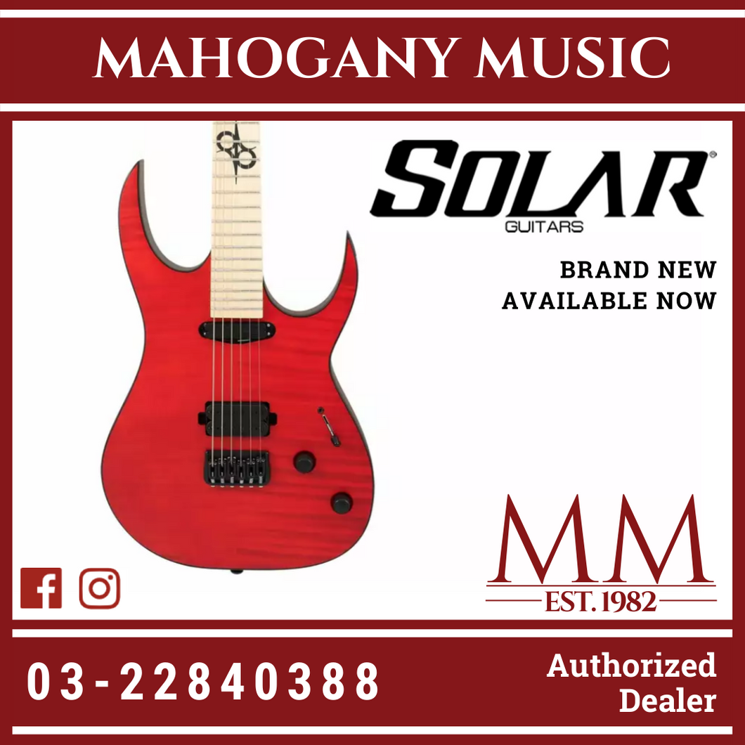 Solar SB1.6HFBR Flame Blood Red Matte Electric Guitar