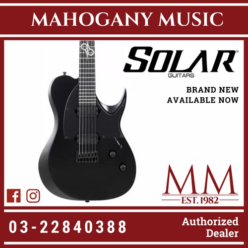 Solar T2.6C Carbon Black Matte Electric Guitar