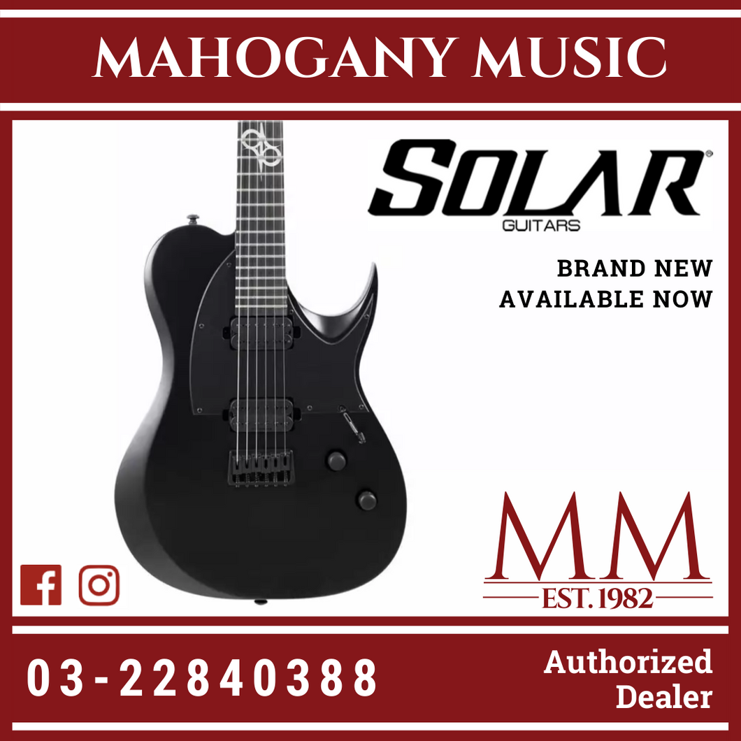 Solar T2.6C Carbon Black Matte Electric Guitar